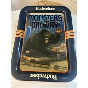 1988 Budweiser Chicago Bears Monster of the Midway Tray 1985 World Champions;vtg